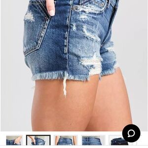 Distressed Denim Women’s BKE Black Label Shorts